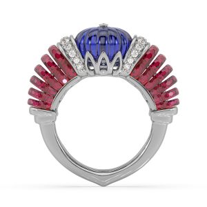 Diamond Ruby Tanzanite Ring